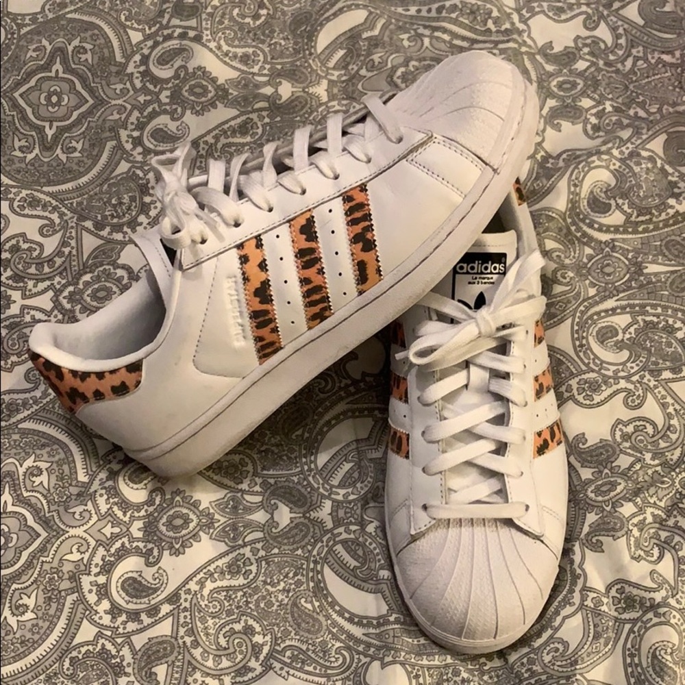 Adidas Originals Superstar leopard print sneakers